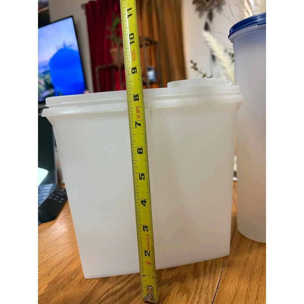 Tupperware Modular Mates Super Oval Sheer Wht Pour Spout Container 471-12 9.5in